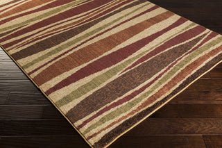 Surya Ventura VNT-7027 Burgundy Machine Loomed Area Rug Corner Shot