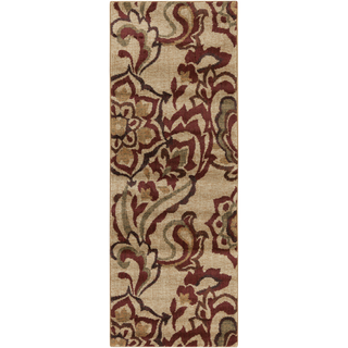 Surya Ventura VNT-7031 Burgundy Area Rug 2'7'' x 7'3'' Runner