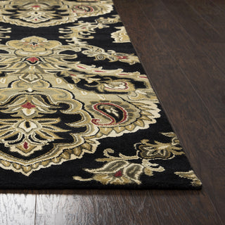 Rizzy Valintino VN249A Black Area Rug Corner Image