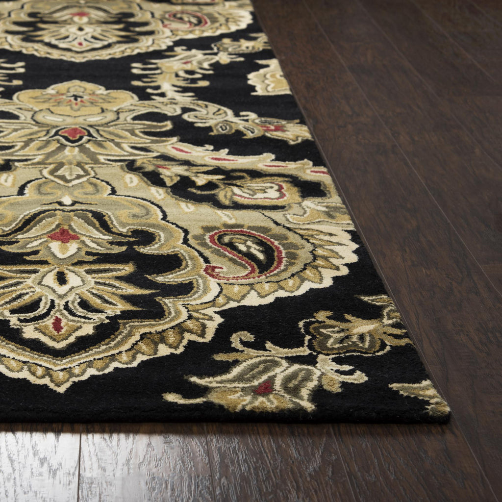 Rizzy Valintino VN249A Black Area Rug Detail Image Feature