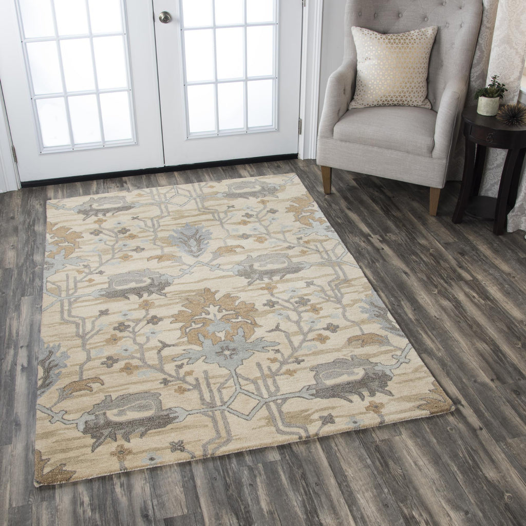 Rizzy Valintino VN610A Beige Area Rug Corner Image Feature