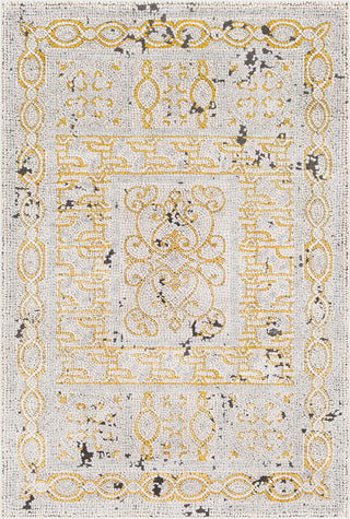 Surya Venezia VNZ-2307 Mustard Bright Orange Beige Medium Gray Charcoal Area Rug main image