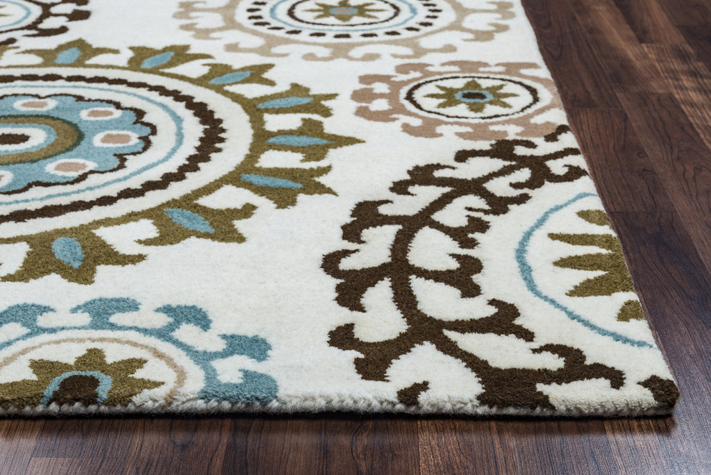 Rizzy Volare VO8466 ivory Area Rug Edge Shot Feature
