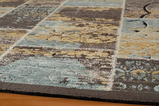 Momeni Vogue VG-01 Blue Area Rug Corner Shot Feature