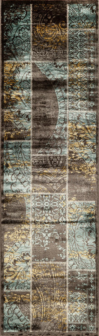 Momeni Vogue VG-01 Blue Area Rug Closeup