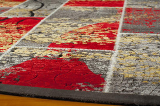 Momeni Vogue VG-01 Red Area Rug Corner Shot