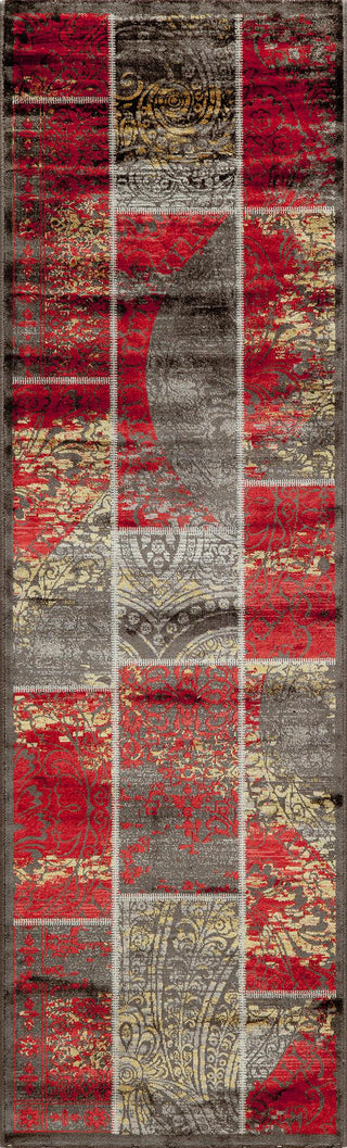 Momeni Vogue VG-01 Red Area Rug Closeup