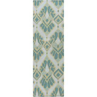 Surya Voyages VOY-52 Teal Area Rug by Malene B 2'6'' x 8' Runner