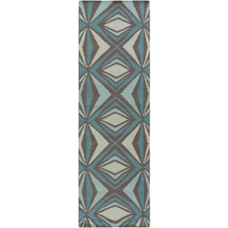 Surya Voyages VOY-56 Sea Foam Area Rug by Malene B 2'6'' x 8' Runner