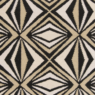 Surya Voyages VOY-58 Black Hand Woven Area Rug by Malene B Sample Swatch