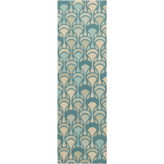 Surya Voyages VOY-61 Teal Area Rug by Malene B 2'6'' x 8' Runner