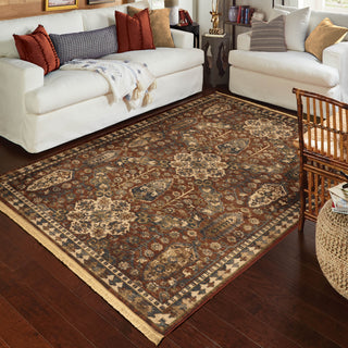 Orian Rugs Voyage Bombay Claret Area Rug Lifestyle Image Feature