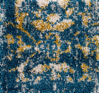 Surya Vintage Shag VTS-4101 Dark Blue Mustard White Silver Gray Area Rug Swatch Image