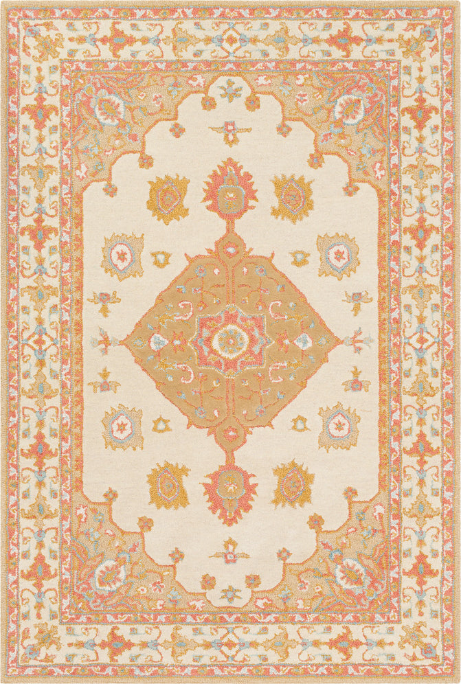 Surya Viva VVA-1000 Rose Mustard Cream Khaki Sky Blue Area Rug main image