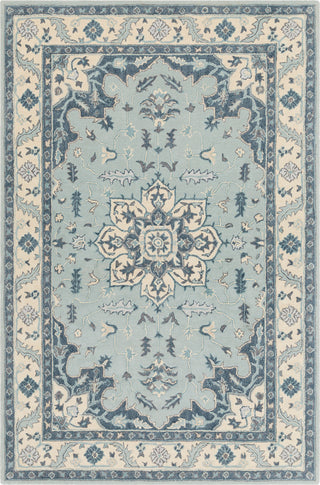 Surya Viva VVA-1002 Navy Sage Aqua Khaki Charcoal Silver Gray Area Rug main image