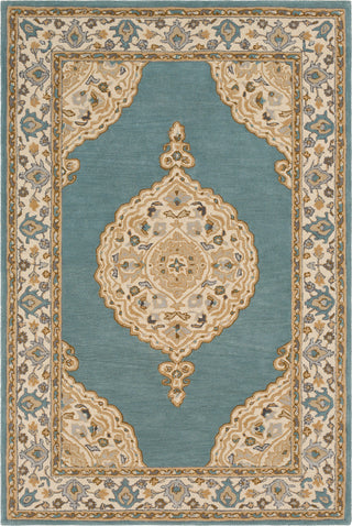 Surya Viva VVA-1004 Teal Cream Camel Khaki Light Gray Medium Area Rug main image