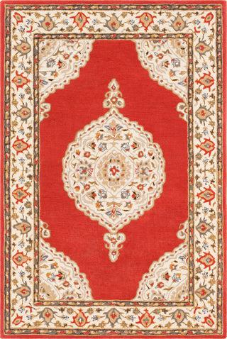 Surya Viva VVA-1005 Dark Red Cream Brown Tan Mustard Medium Gray Charcoal Area Rug main image