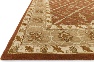 Loloi Walden WD-01 Rust / Mocha Area Rug Corner Shot