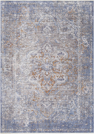 Surya Wonder WAM-2303 Navy Bright Blue Sky Dark Purple Medium Gray Charcoal Camel White Area Rug main image