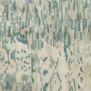 Surya Watercolor WAT-5004 Teal Hand Knotted Area Rug Sample Swatch