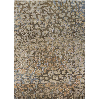 Surya Watercolor WAT-5008 Olive Hand Knotted Area Rug 8' X 11'