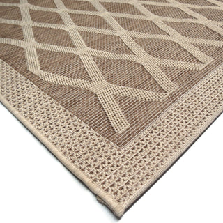 Orian Rugs Waterfront Crossing Lines Tan Area Rug Corner Shot