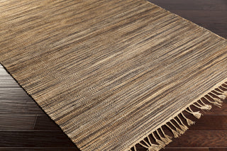 Surya Woodstock WDS-1008 Black Hand Woven Area Rug 5x8 Corner