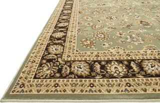 Loloi Welbourne WL-04 Sage / Coffee Area Rug Corner Shot Feature