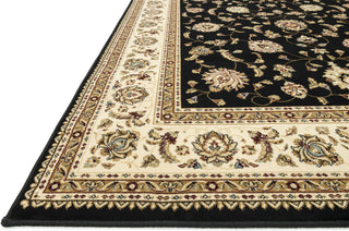 Loloi Welbourne WL-05 Black / Ivory Area Rug Corner Shot Feature