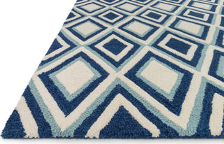 Loloi Weston HWS13 Ivory / Blue Area Rug Corner Shot