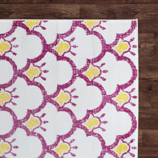 LR Resources Whimsical 81261 Cream/Pink Area Rug Alternate Image