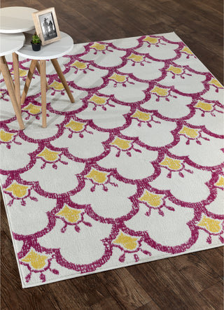 LR Resources Whimsical 81261 Cream/Pink Area Rug Alternate Image