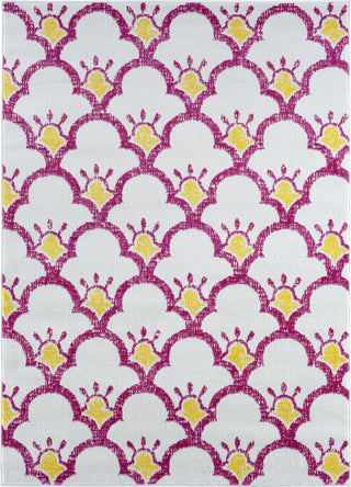 LR Resources Whimsical 81261 Cream/Pink Area Rug 4x6 Image