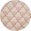 LR Resources Whimsical 81261 Cream/Pink Area Rug Round Image