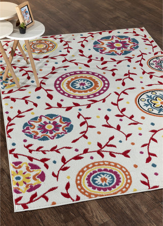 LR Resources Whimsical 81264 Cream / Red Area Rug Alternate Image