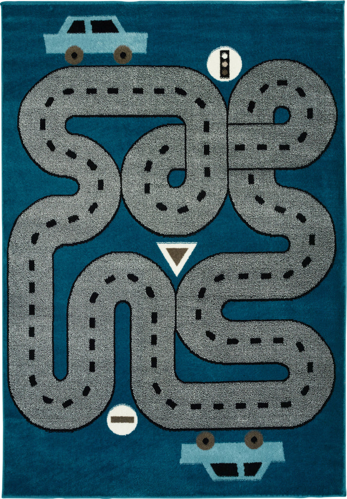LR Resources Whimsical 81267 SBlue / LBlue Area Rug main image