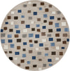 LR Resources Whimsical 81268 Light Blue Area Rug Round Image
