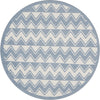 LR Resources Whimsical 81269 White/Light Blue Area Rug Round Image