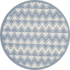LR Resources Whimsical 81269 White/Light Blue Area Rug Round Image