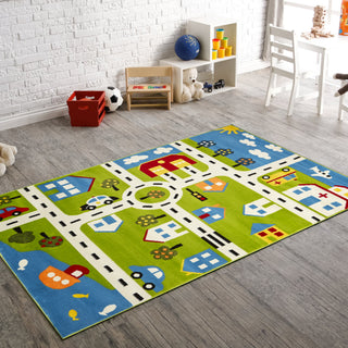 LR Resources Whimsical 81270 Green/Cream Area Rug Alternate Image Feature