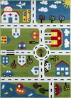 LR Resources Whimsical 81270 Green / Cream Area Rug 4x6 Image