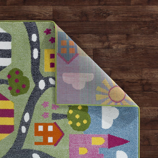 LR Resources Whimsical 81281 Green / Blue Area Rug Alternate Image