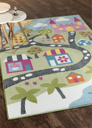 LR Resources Whimsical 81281 Green / Blue Area Rug Alternate Image