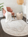 Unique Loom Whitney T-WHIT1 Cloud Gray Area Rug Oval Lifestyle Image Feature