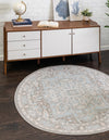 Unique Loom Whitney T-WHIT1 Cloud Gray Area Rug Round Lifestyle Image