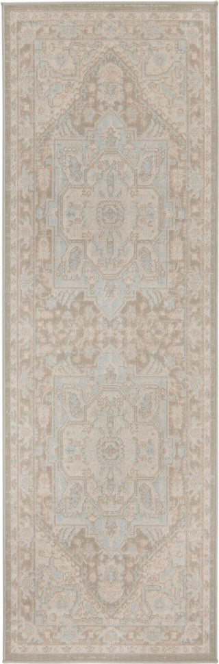 Unique Loom Whitney T-WHIT1 Cloud Gray Area Rug Runner Top-down Image