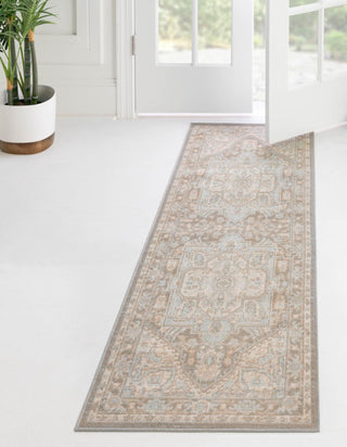 Unique Loom Whitney T-WHIT1 Cloud Gray Area Rug Runner Lifestyle Image