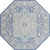 Unique Loom Whitney T-WHIT1 French Blue Area Rug Octagon Top-down Image