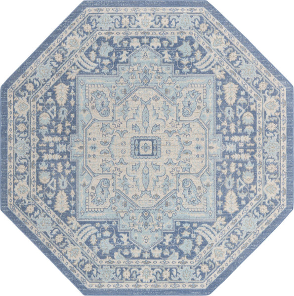 Unique Loom Whitney TWHIT1 French Blue Area Rug Incredible Rugs and