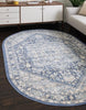 Unique Loom Whitney T-WHIT1 French Blue Area Rug Oval Lifestyle Image